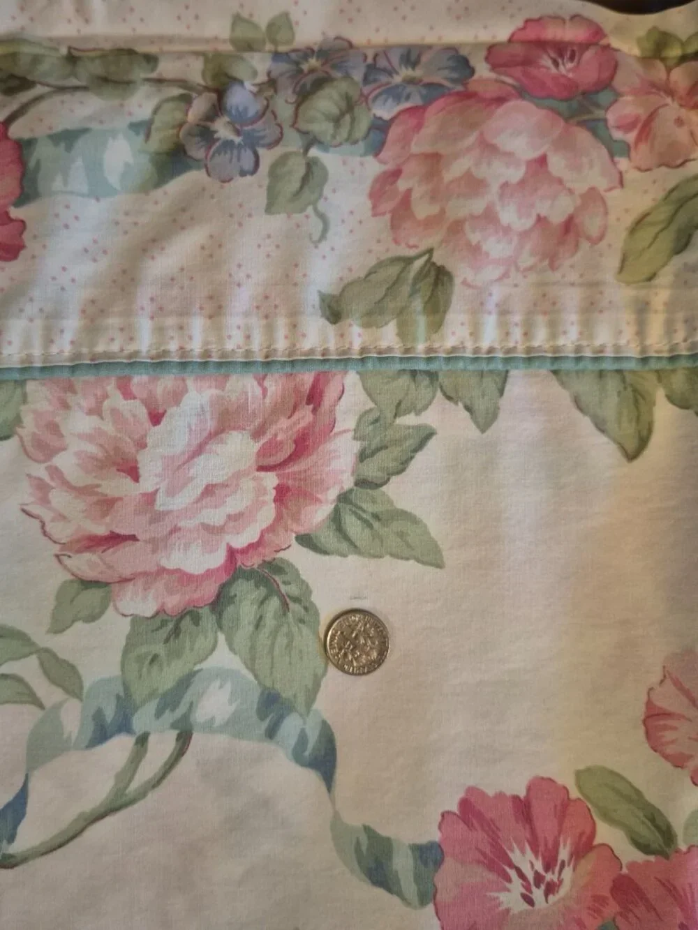 Rare Vintage 90s Croscill 5 Piece Floral Ruffled Queen Bedspread BeddingEnsemble